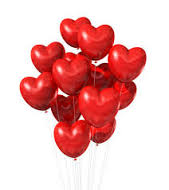 12 Red Heart Balloons