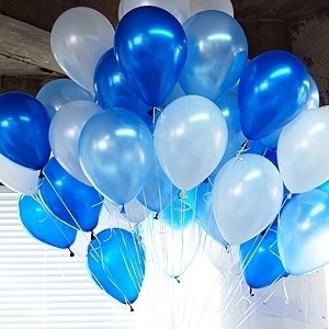 30 Blue Helium Gas Filled Balloons
