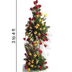3 to 4 Feet Tall arrangement of mix flowers 