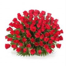 50 Red Roses basket