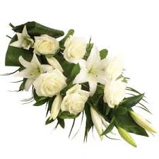White Lilies and white roses bouquet